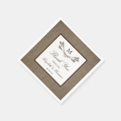 Land Rustic Monogram Branch & Burlap Wedding Servet (Hoek)