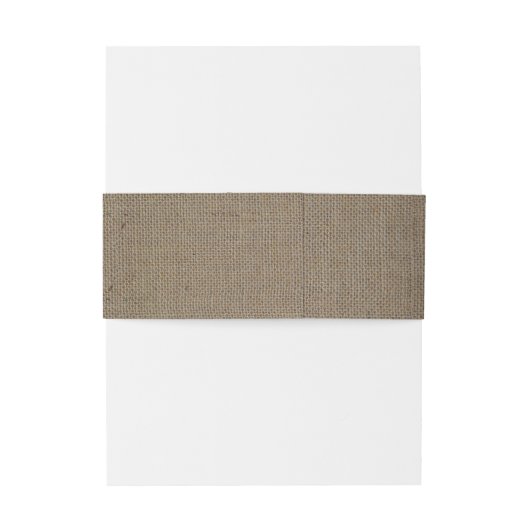 Land Rustic Monogram Branch & Burlap Wedding Uitnodigingen Wikkel (Achterkant Voorbeeld)