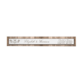 Land Rustic Monogram Branch & Wood Weddenschap