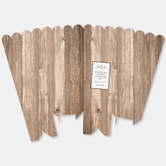 Land Rustic Monogram Branch & Wood Weddenschap Bedankdoosjes (Ongevouwen)