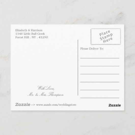 Land Rustic Monogram Branch & Wood Weddenschap Briefkaart (Achterkant)