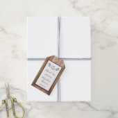 Land Rustic Monogram Branch & Wood Weddenschap Cadeaulabel (Met Touw)