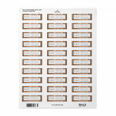 Land Rustic Monogram Branch & Wood Weddenschap Etiket (Full Sheet)