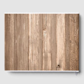 Land Rustic Monogram Branch & Wood Weddenschap Gastenboek (Achterkant)