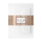 Land Rustic Monogram Branch & Wood Weddenschap Uitnodigingen Wikkel (Voorkant Voorbeeld)