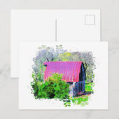 *~* Land Rustic Old Barn AR19 Farming Briefkaart (Voorkant / Achterkant)