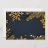 Land Rustic Pine Cones Branch kerstparty Kaart (Achterkant)