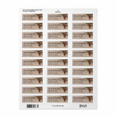 Land Rustic Pinecone Return-adres Etiket (Full Sheet)