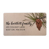Land Rustic Pinecone Shipping Etiket (Voorkant)