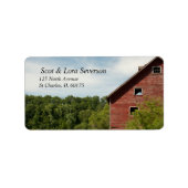 Land Rustic Red Barn Etiket (Voorkant)