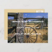 Land Rustic Sparen het Briefkaart van de Datum (Voorkant / Achterkant)