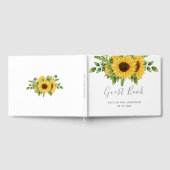 Land Rustic Summer Sunflower Garden Weddenschap Gastenboek (Volledig)