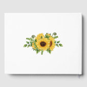 Land Rustic Summer Sunflower Garden Weddenschap Gastenboek (Achterkant)