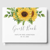Land Rustic Summer Sunflower Garden Weddenschap Gastenboek (Voorkant)