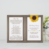 Land Rustic Sunflower & Burlap Wedding (Staand voorkant)