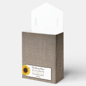 Land Rustic Sunflower & Burlap Wedding Bedankdoosjes (Geopend)