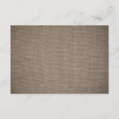 Land Rustic Sunflower & Burlap Wedding Informatiekaartje (Achterkant)