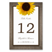 Land Rustic Sunflower & Burlap Wedding Kaart (Voorkant)