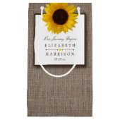 Land Rustic Sunflower & Burlap Wedding Klein Cadeauzakje (Voorkant)