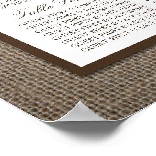 Land Rustic Sunflower & Burlap Wedding Poster (Hoek)