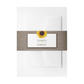 Land Rustic Sunflower & Burlap Wedding Uitnodigingen Wikkel (Voorkant Voorbeeld)