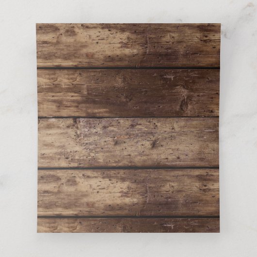 Land Rustic Sunflower Wedding Plaatskaartje (Binnenkant ongevouwen)