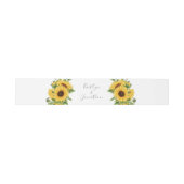 Land Rustic Sunflower Wedding Uitnodigingen Wikkel (Vlak)