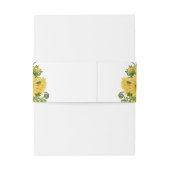 Land Rustic Sunflower Wedding Uitnodigingen Wikkel (Achterkant Voorbeeld)