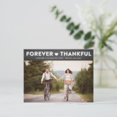 Land Rustic Thankful Wedding Bedankt Briefkaart (Staand voorkant)