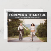 Land Rustic Thankful Wedding Bedankt Briefkaart (Voorkant / Achterkant)