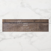 Land Rustic the Night before Wedding Waterfles Etiket (Enkel label)