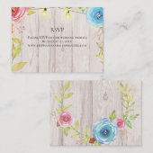 Land Rustic Whitewash Wood String Light Wedding Visitekaartje (Voorkant / Achterkant)