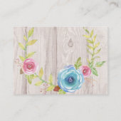 Land Rustic Whitewash Wood String Light Wedding Visitekaartje (Achterkant)