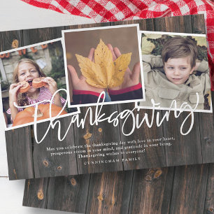 Land Rustic Wood 3 familie Foto Thanksgiving