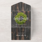 Land Rustic Wood Eerste Kerstmis Nieuwe Thuisse Ka All In One Uitnodiging (Buitenkant)