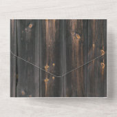 Land Rustic Wood Eerste Kerstmis Nieuwe Thuisse Ka All In One Uitnodiging (Achterkant)