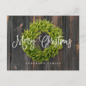 Land Rustic Wood met prettige kerst Feestdagenkaart (Voorkant)