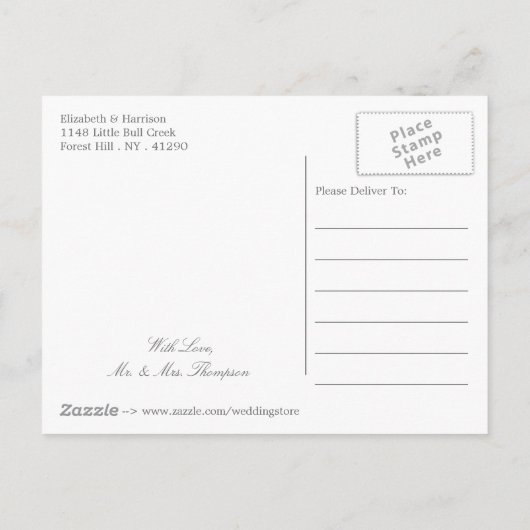 Land Rustic Wood Monogram Branch Save the Date Aankondigingskaart (Achterkant)