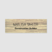 Land Rustic Wood Professional Employee Custom Naamplaatje (Voorkant)
