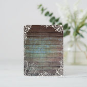 Land Rustiek Blauwe Schuur Hout kant Kaart (Staand voorkant)