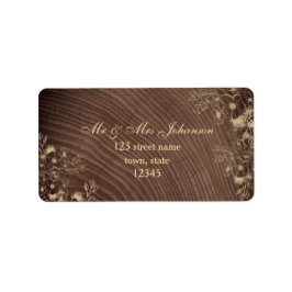 Land Rustiek Hout Bruiloft Retouradres Etiket