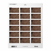 Land Rustiek Hout Bruiloft Retouradres Etiket (Full Sheet)