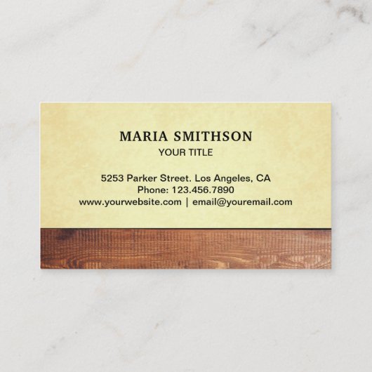  Land Rustiek Hout Nautische Bloemenanker Visitekaartje (Achterkant)