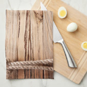 Land Rustiek Hout Touw Nautische Keuken Schotel Ha Theedoek (Quarter Fold)