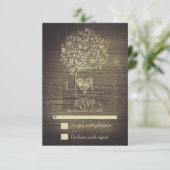 Land rustieke bloemenmetselaar pot bruiloft RSVP Kaartje (Staand voorkant)