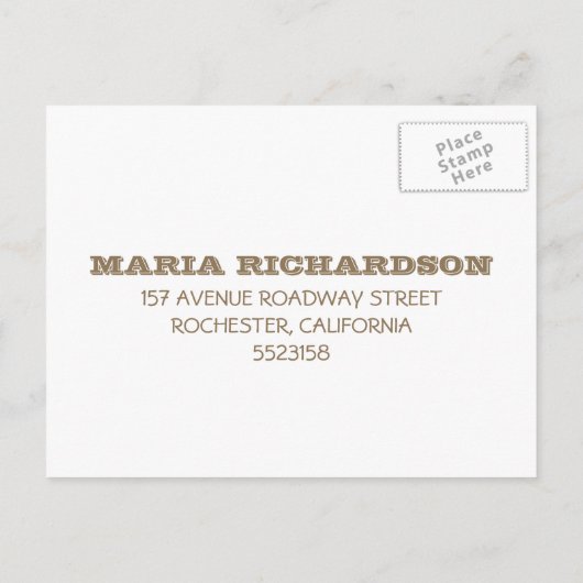 Land rustieke bruiloft RSVP briefkaarten (Achterkant)