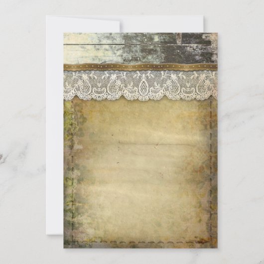 land rustieke bruiloft uitnodigingen (Achterkant)