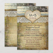 land rustieke bruiloft uitnodigingen (Voorkant / Achterkant)