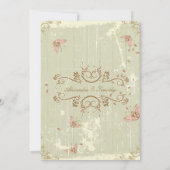  land rustieke crème bruiloft uitnodiging (Achterkant)