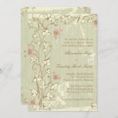  land rustieke crème bruiloft uitnodiging (Voorkant / Achterkant)